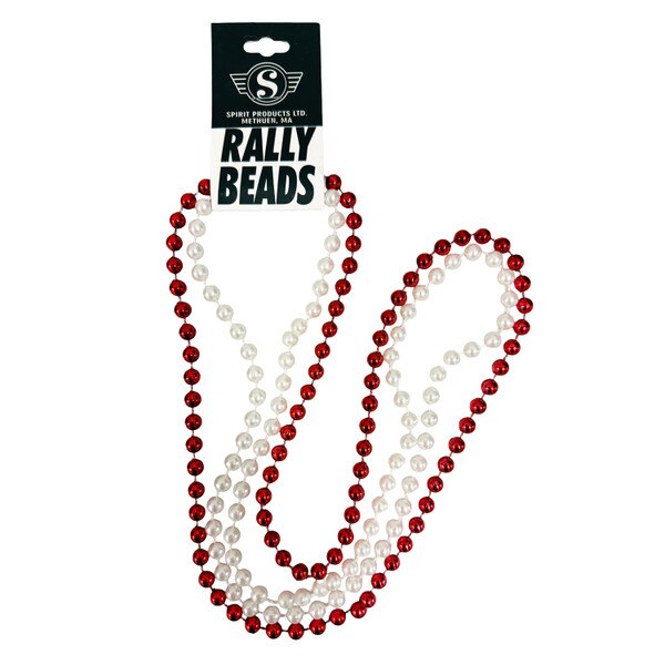 Mardi Gras Beads - Red & White